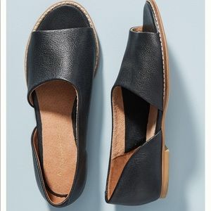 Anthropologie Genuine Leather Flat Sandals